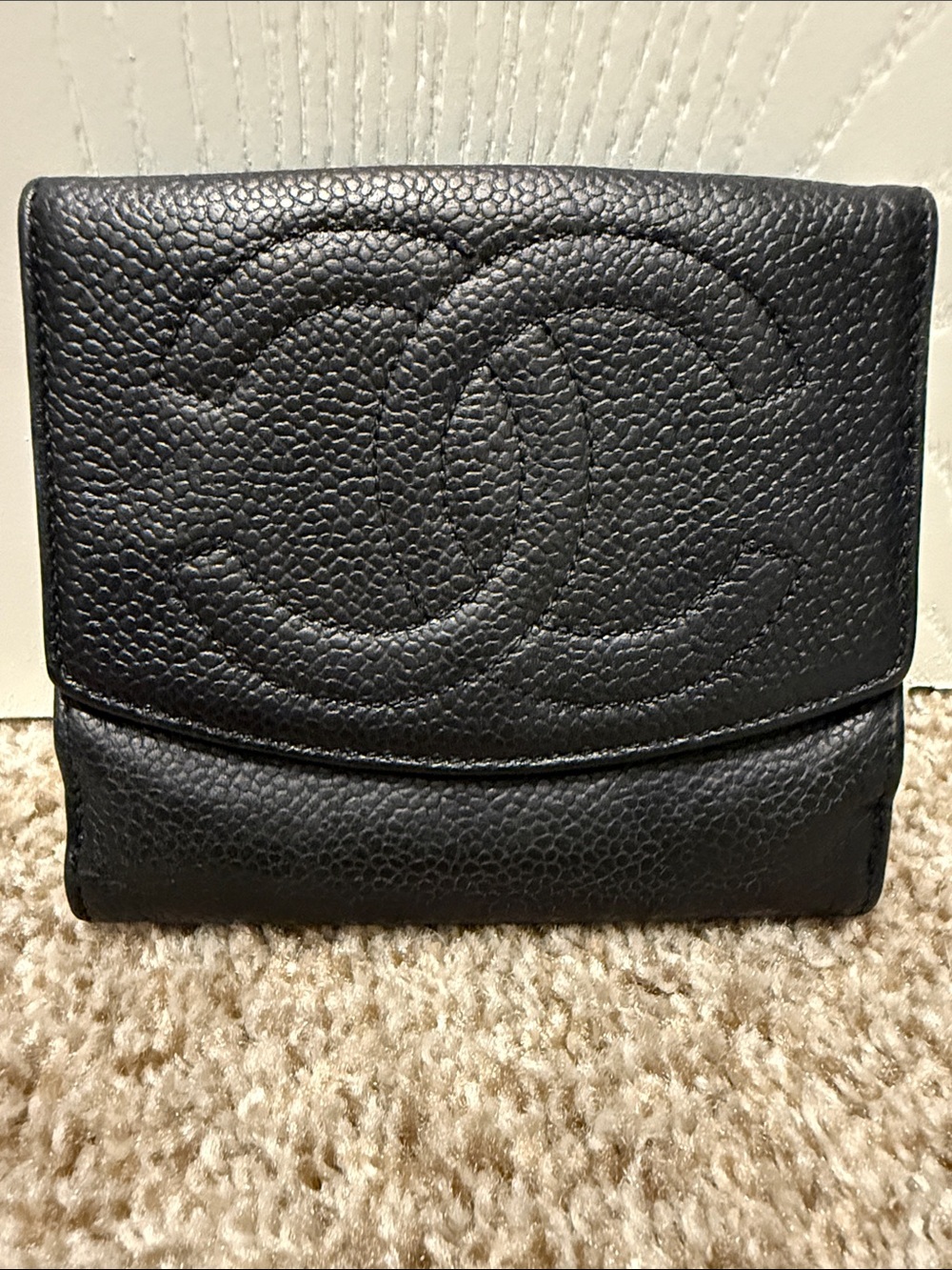 Chanel Vintage Black Caviar Wallet